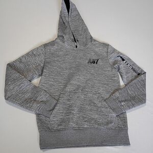 Aeropostale A87 Aero NYC Zipper Pocket Gray Hoodie Sweater Size S